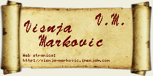 Višnja Marković vizit kartica